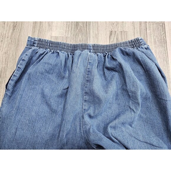 Alfred Dunner Womens 10 Blue Elastic Waist Pull On Casual Denim Soft - Picture 3 of 10